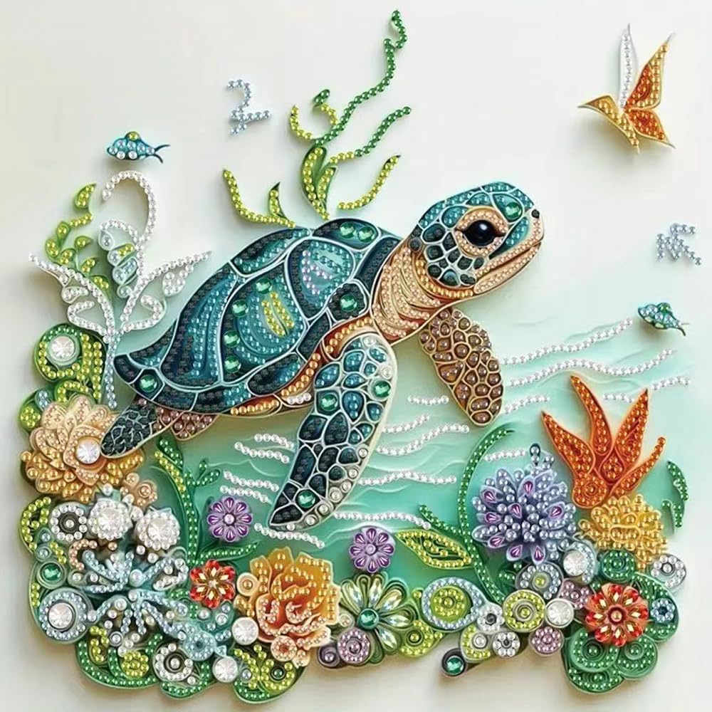 Resin Art For Beginner - Наборы для алмазной вышивки «Морская черепаха»