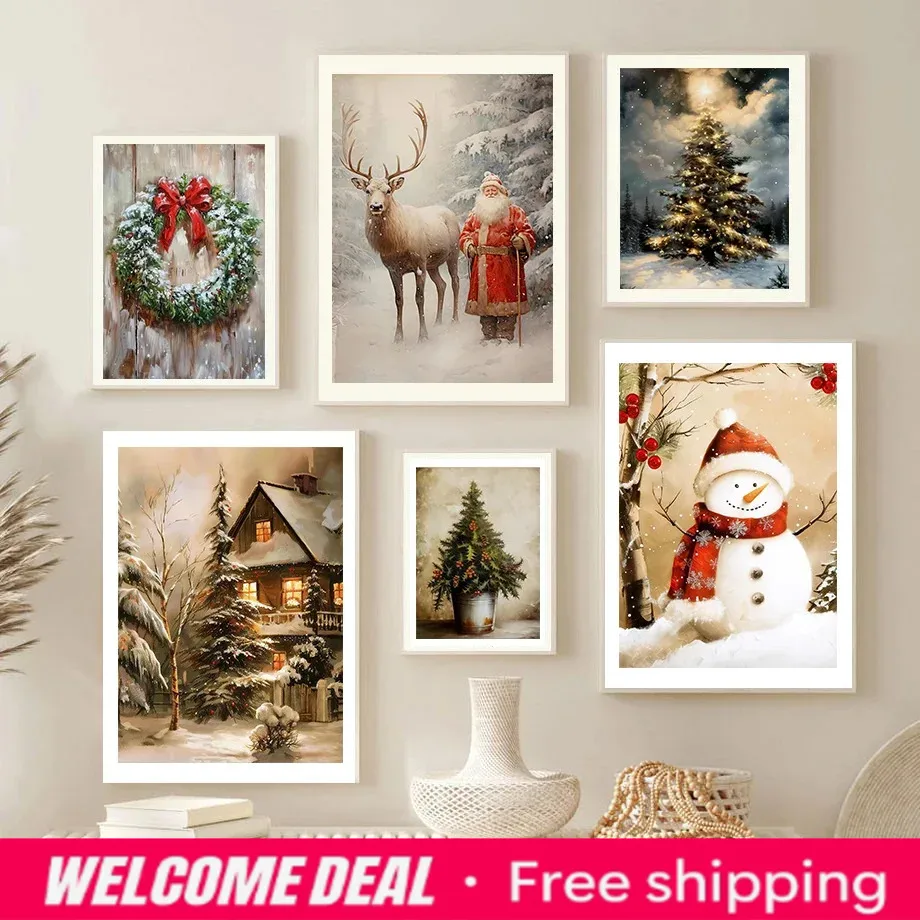 Resin Art Tree - Рождественский декор: постер с Санта-Клаусом и