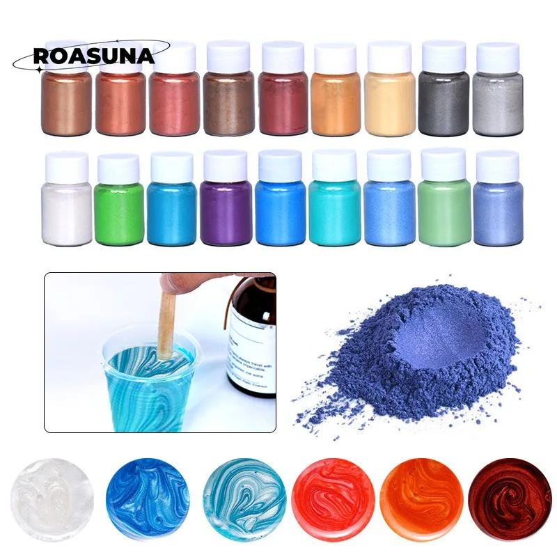Pearl Powder Resin - 24-цветный слюдяной жемчужный порошок для эпоксидной