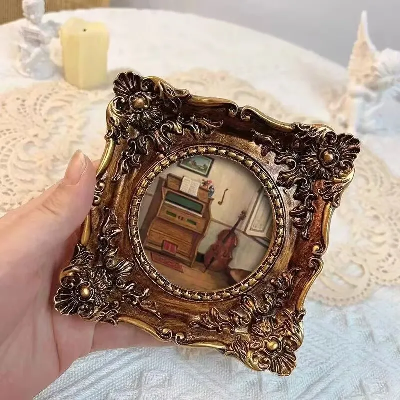 Resin Art Floor - Ретро-фоторамка с милым рельефным узором, настенная