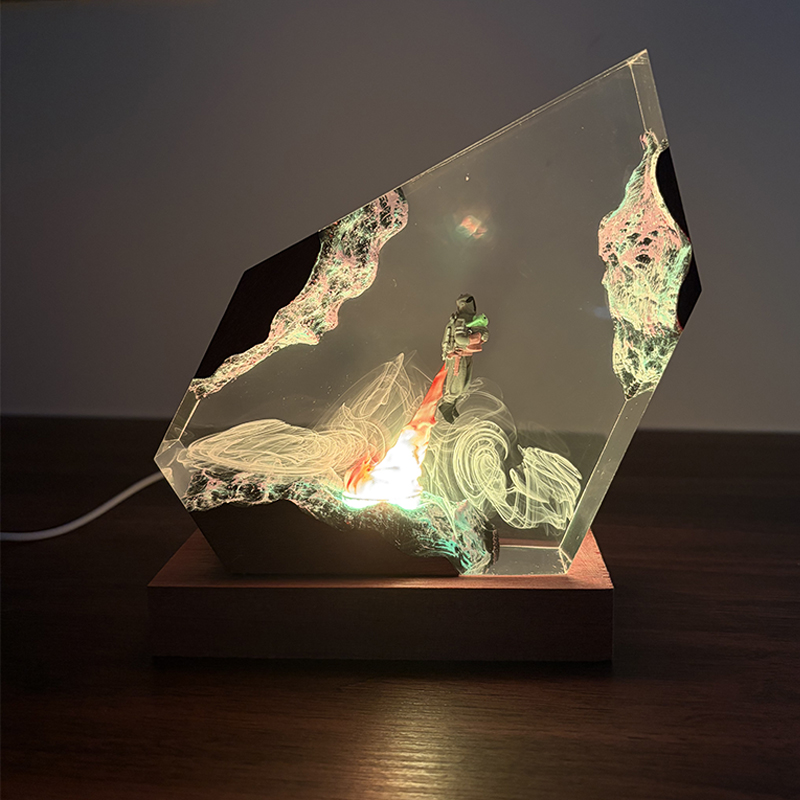 Resin Art Light - Фигурка-ночник в стиле научно-фантастического аниме, из