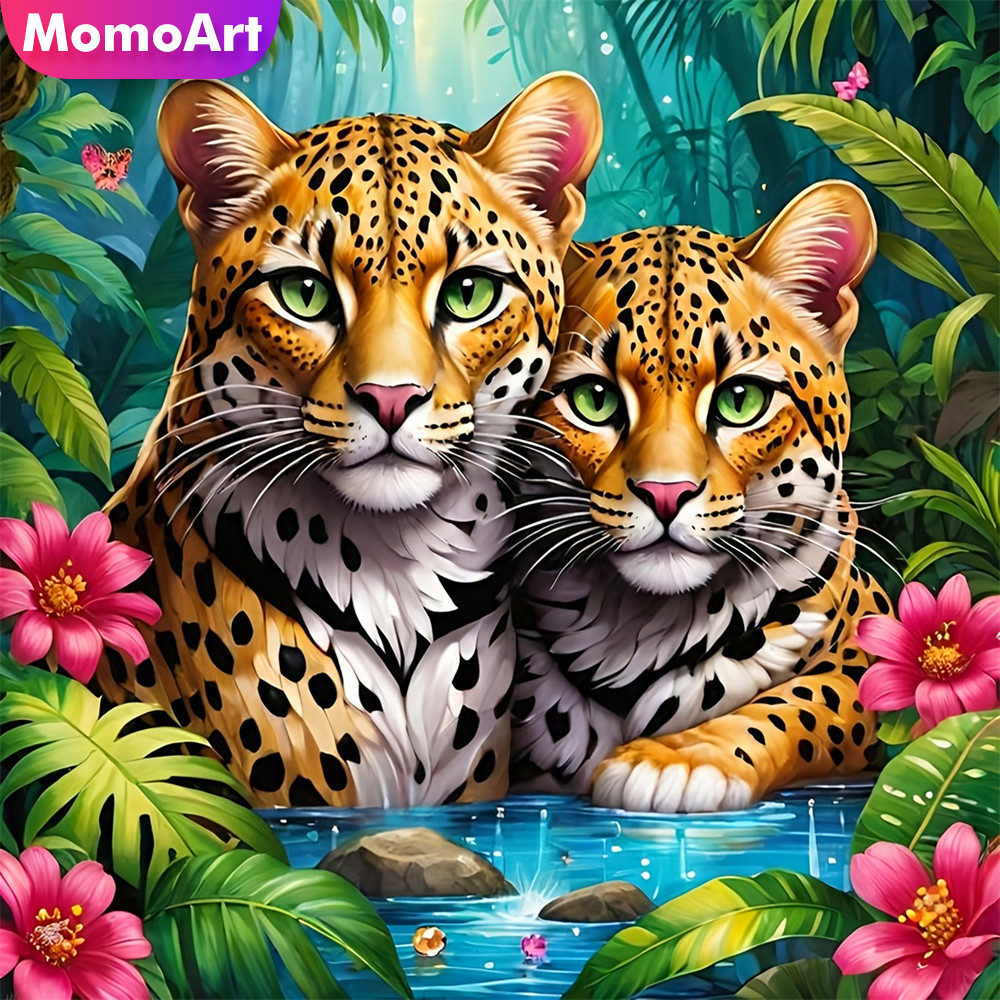 Resin Art Equipment - Алмазная вышивка Momoart: Тигр, акриловые материалы