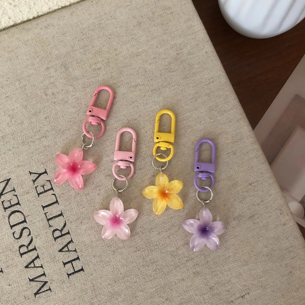 Resin Art Ring - Милый, яркий, красочный цветочный брелок-подвеска, украшение