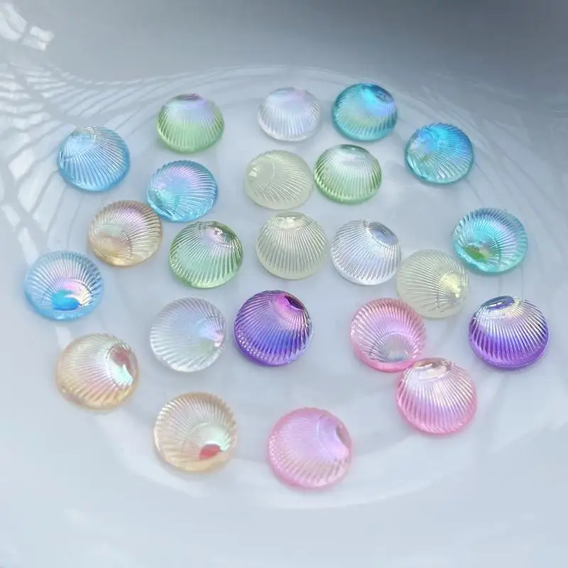 Resin Art Earrings Design - 100 шт. круглые ракушки 3d ювелирные