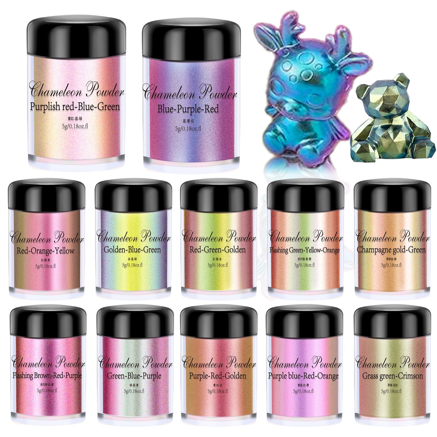 Pearl Powder Resin - 5 г порошок хамелеона, окрашивание ногтей,