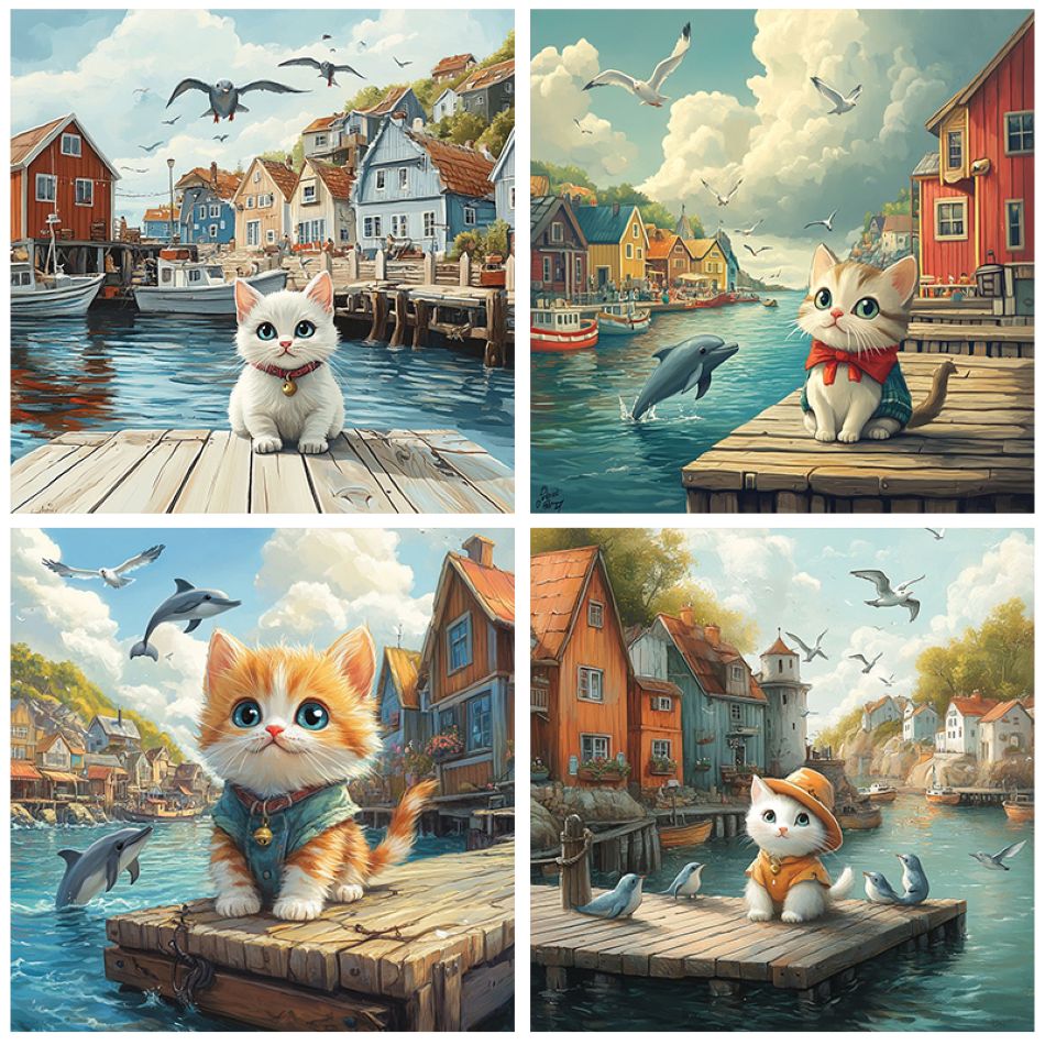Resin Art Ideas - Набор для алмазной вышивки «Кот» от