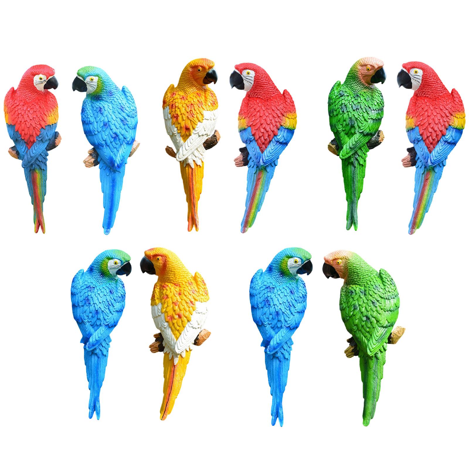 2 фигурки попугаев для декора  – обзор и цена Resin Art Tree