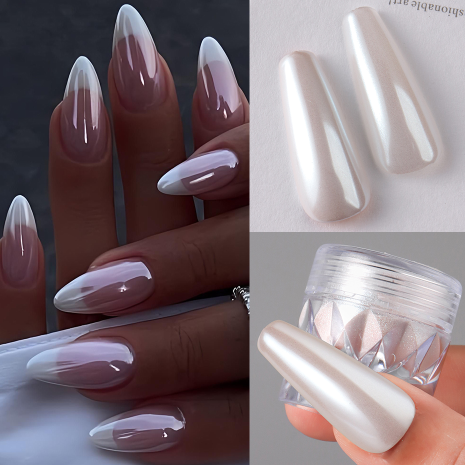 1 коробка белой хромированной  – обзор и цена Pearl Powder Resin