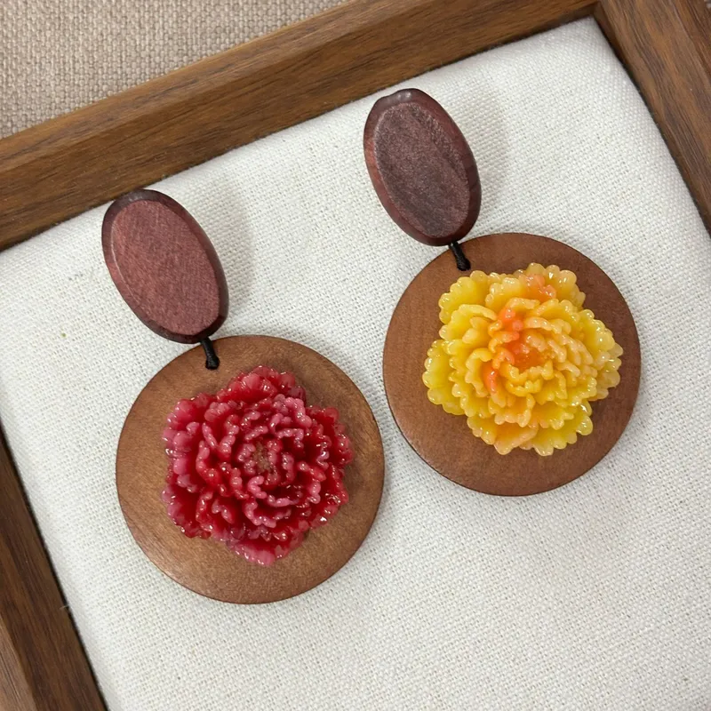 Серьги в национальном стиле с  – обзор и цена Resin Art Earrings Design