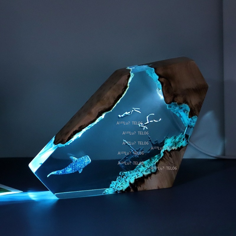 Ночник из дерева и смолы с мор – обзор и цена Resin Art Light