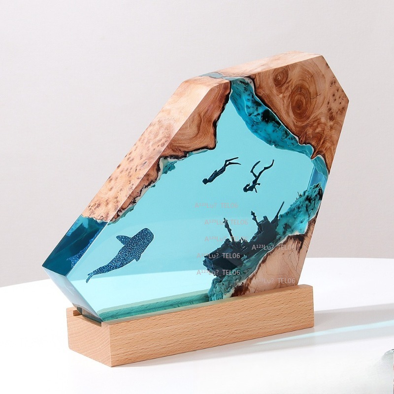 Ночник из дерева и смолы с мор – обзор и цена Resin Art Light