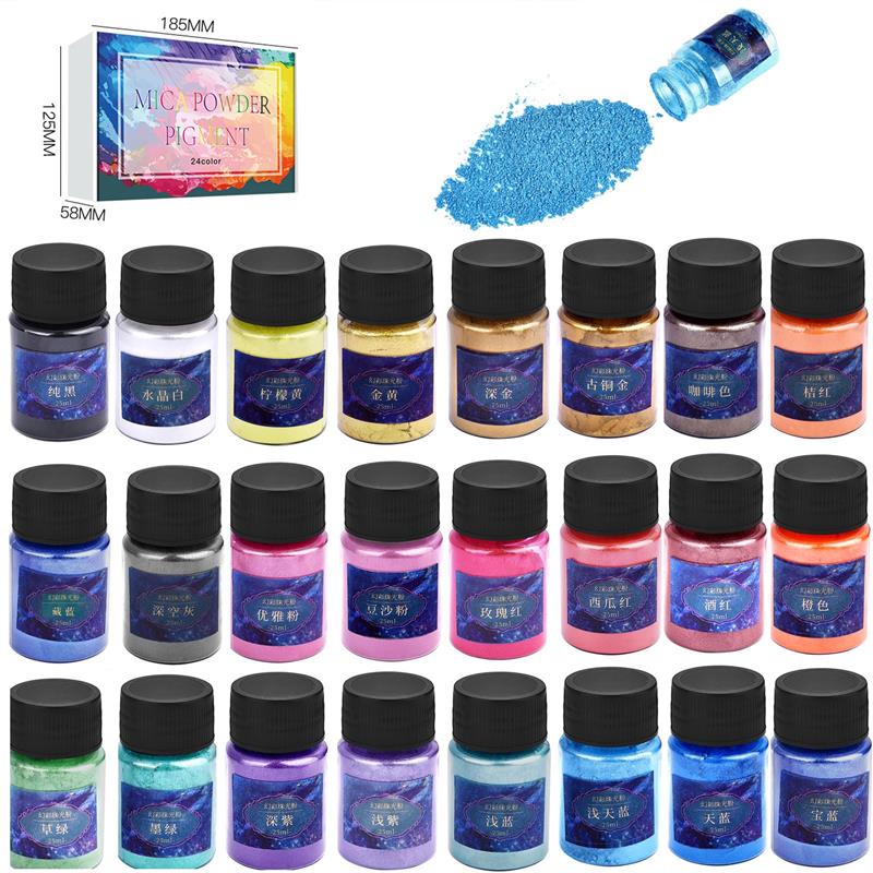 Эпоксидная смола 24 цвета, кра – обзор и цена Pearl Powder Resin
