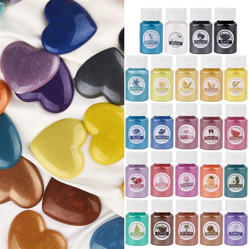 Эпоксидная смола 24 цвета, кра – обзор и цена Pearl Powder Resin