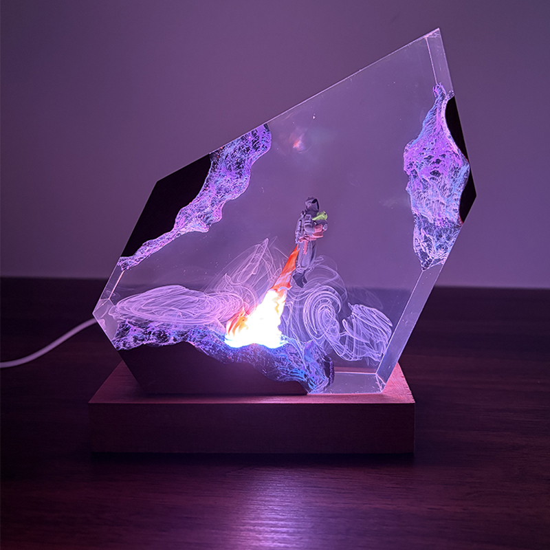 Фигурка-ночник в стиле научно- – обзор и цена Resin Art Light