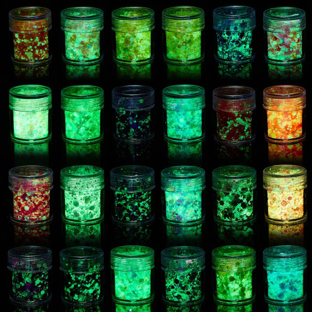 24 цвета, светящиеся блестки,  – обзор и цена Resin Art Light