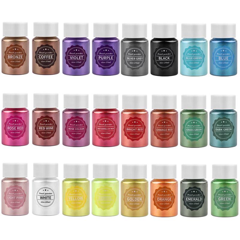 24 цветов, 10 г, жемчужный пор – обзор и цена Pearl Powder Resin